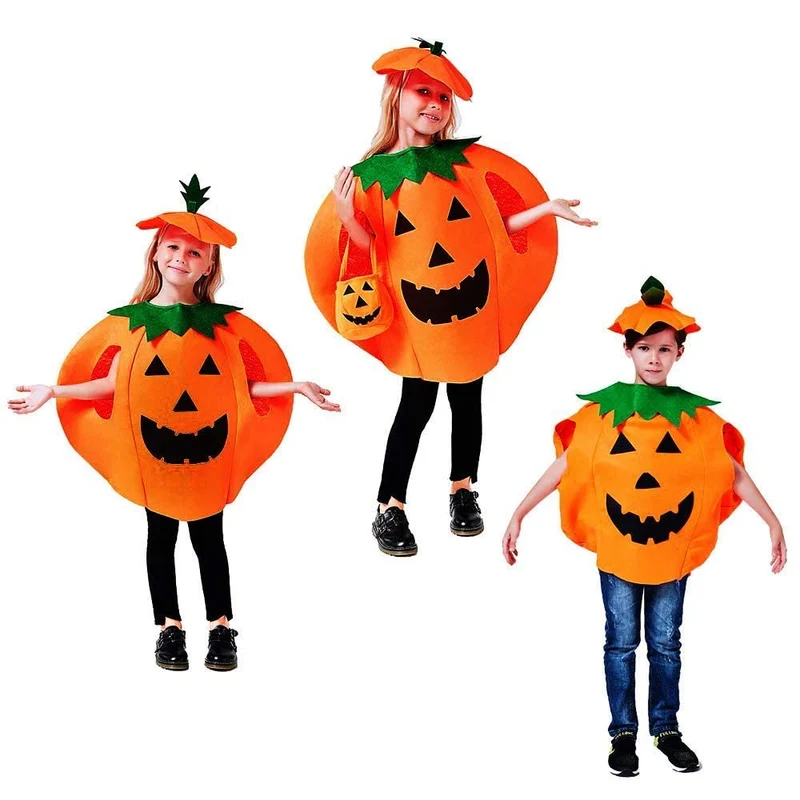 DERAYEE Costume da Zucca di Halloween,Bambini Vestiti Halloween,Costume Carnevale Cosplay Feste