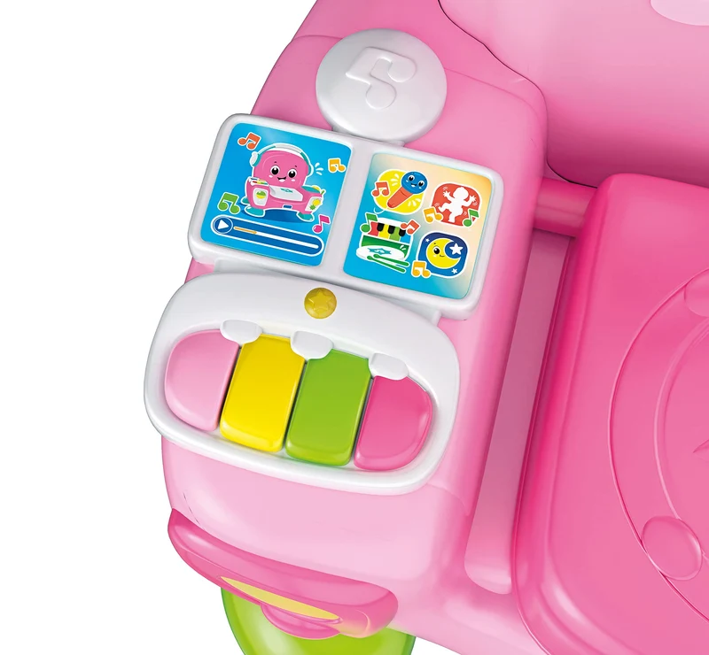 Clementoni Baby - Poltroncina Interattiva Canta Suona e Balla Pink, Bambini 12-36 Mesi, Gioco Educativo con Luci e Filastrocche per Imparare Cantando e Ballando, Made in Italy, Lingua Italiana, 17755