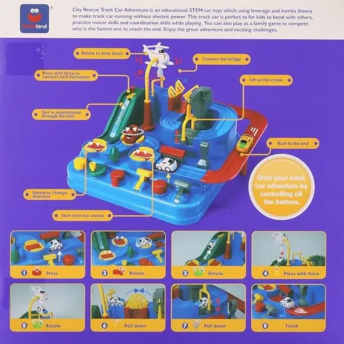 hahaland Giochi Bambini 3 anni Pista Macchinine - Set di Piste da Corsa Gioco di Avventura in Auto Macchinine per Bambini Regalo Bambino 2 3 4 5 Anni Compleanno Natale