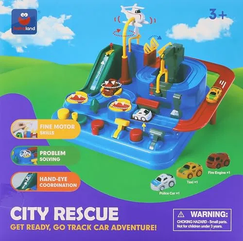 hahaland Giochi Bambini 3 anni Pista Macchinine - Set di Piste da Corsa Gioco di Avventura in Auto Macchinine per Bambini Regalo Bambino 2 3 4 5 Anni Compleanno Natale