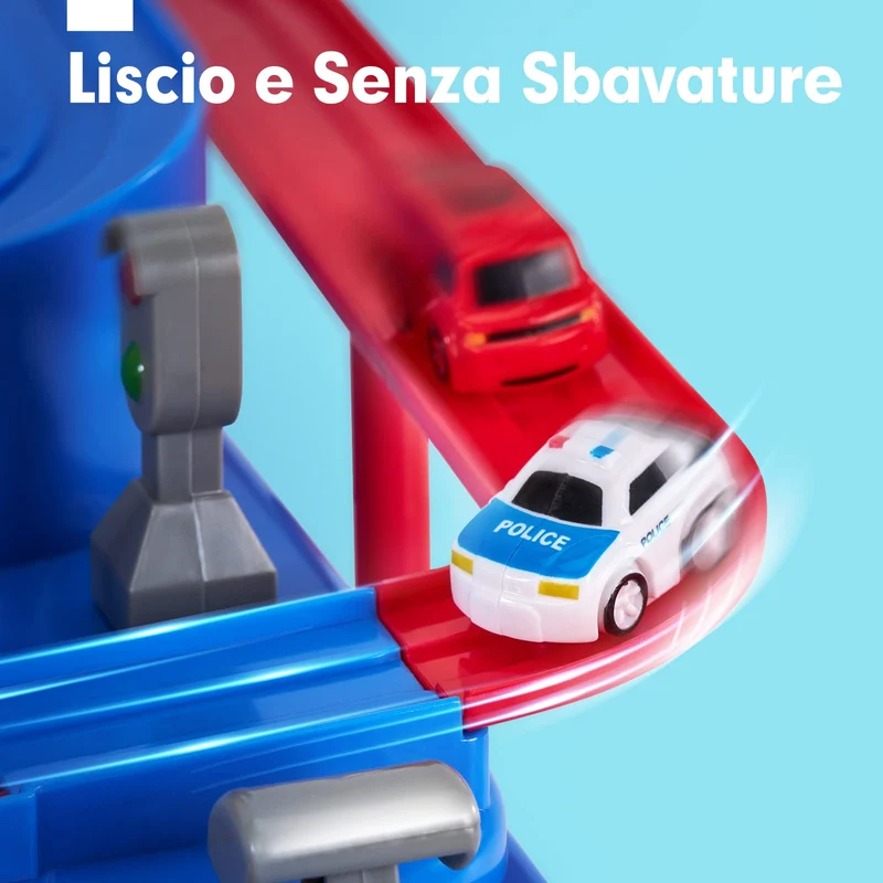 hahaland Giochi Bambini 3 anni Pista Macchinine - Set di Piste da Corsa Gioco di Avventura in Auto Macchinine per Bambini Regalo Bambino 2 3 4 5 Anni Compleanno Natale