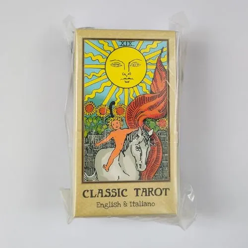 Pelucton Tarocchi Carte Italiano con Manuale per Principianti, Tarocchi Classici con Numeri Moderni e Nomi delle Carte in Italiano e in Inglese.
