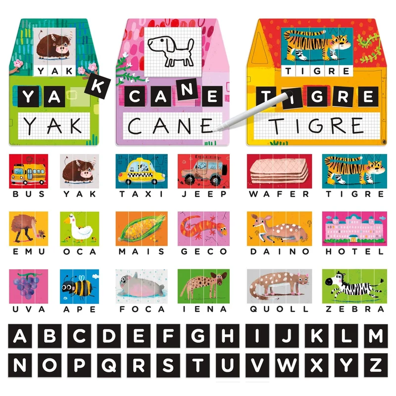 Headu Laboratorio Di Scrittura Montessori Leggo E Scrivo Con Tre Metodi Divertenti It23578 Gioco Educativo Per Bambini 3-6 Anni Made In Italy