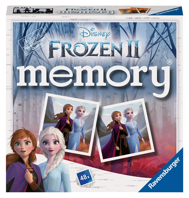 Ravensburger Italy - Disney Frozen 2 Memory in Formato Pocket, 15x15 cm, Gioco 24 Coppie in Cartone, 48 Carte, per Bambini a Partire da 3 Anni, da 2 a 6 Giocatori, 20437 3