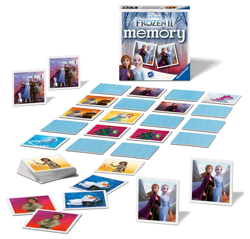 Ravensburger Italy - Disney Frozen 2 Memory in Formato Pocket, 15x15 cm, Gioco 24 Coppie in Cartone, 48 Carte, per Bambini a Partire da 3 Anni, da 2 a 6 Giocatori, 20437 3