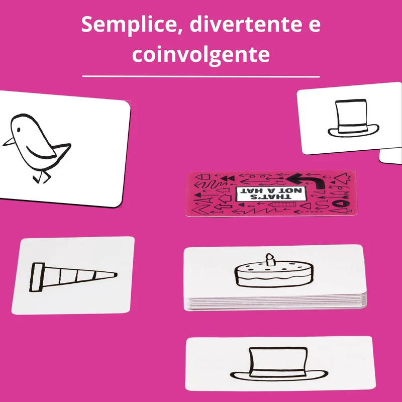 Ravensburger - That's Not a Hat!, Gioco di Carte per Tutta la Famiglia, 3-8 Giocatori, Idea Regalo per Adulti e Bambini 8+ Anni, Edizione in Italiano