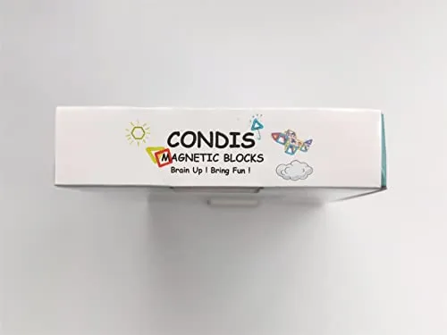 Condis Costruzioni Magnetiche Bambini 42 Pezzi, Giochi 3 4 5 6 7 anni, Educativi Calamite Puzzle Montessori
