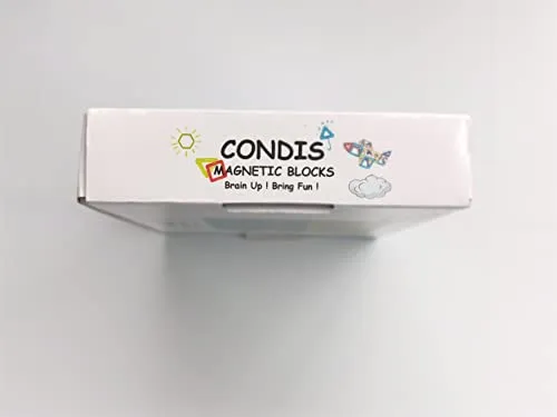 Condis Costruzioni Magnetiche Bambini 42 Pezzi, Giochi 3 4 5 6 7 anni, Educativi Calamite Puzzle Montessori