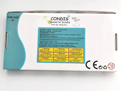 Condis Costruzioni Magnetiche Bambini 42 Pezzi, Giochi 3 4 5 6 7 anni, Educativi Calamite Puzzle Montessori