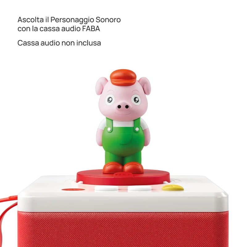 FABA Personaggio Sonoro I 3 Porcellini - Storie Sonore - Giocattolo, Contenuti Educativi, Versione Italiana, Bambini 4+ anni