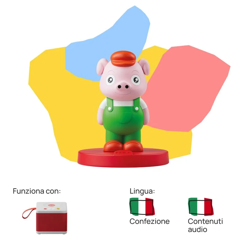 FABA Personaggio Sonoro I 3 Porcellini - Storie Sonore - Giocattolo, Contenuti Educativi, Versione Italiana, Bambini 4+ anni