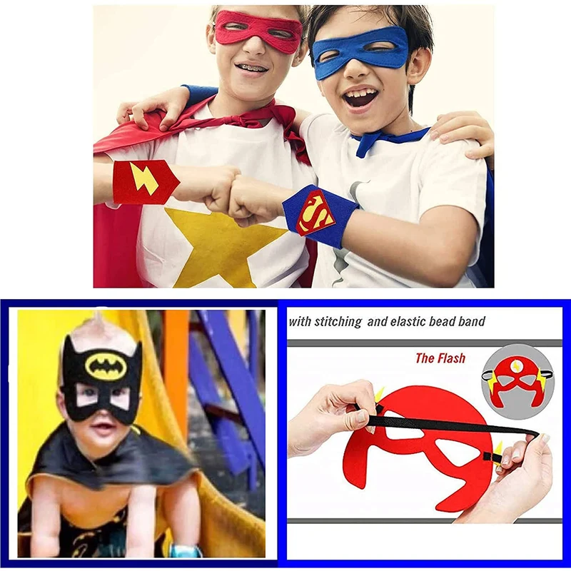 ZPIMY 38 Pezzi Maschere di Supereroi, Maschere per Bambini, Maschere Supereroi Per Bambini, Supereroe per Feste, Maschere Feltro Mascherine del Partito, Supereroi Maschere Cosplay Per Bambini Adulti