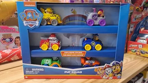 PAW Patrol Pup Squad Racers, Confezione Regalo con 6 veicoli, giocattoli per bambini e bambine da 3 anni in su