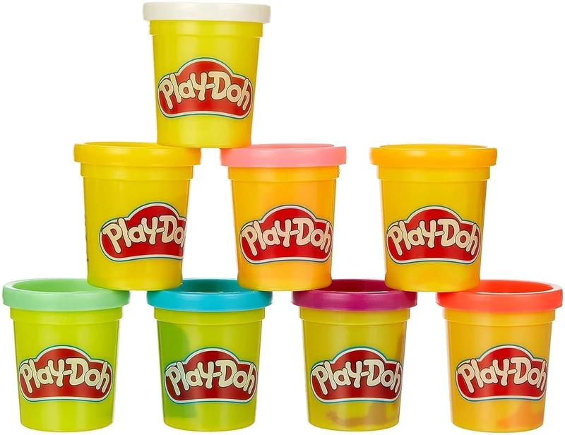 Hasbro Play-Doh Pack Rainbow, Idea Regalo di Halloween per Bambini e Bambine da 2 anni in su, Confezione da 8 Vasetti Arcobaleno Colori Assortiti, Pasta da Gioco Creativo non Tossica
