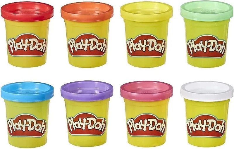 Hasbro Play-Doh Pack Rainbow, Idea Regalo di Halloween per Bambini e Bambine da 2 anni in su, Confezione da 8 Vasetti Arcobaleno Colori Assortiti, Pasta da Gioco Creativo non Tossica