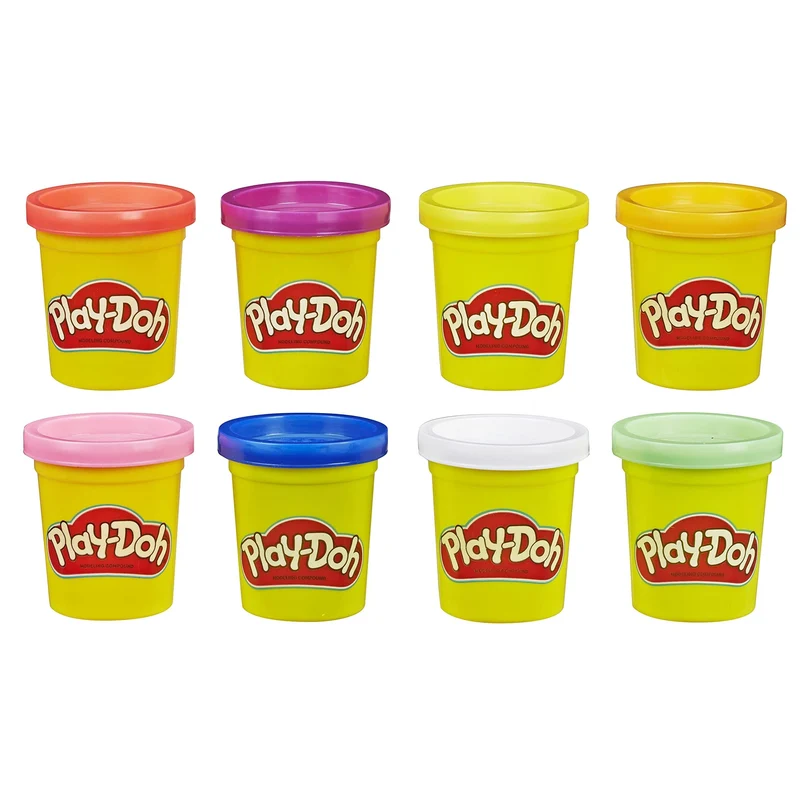 Hasbro Play-Doh Pack Rainbow, Idea Regalo di Halloween per Bambini e Bambine da 2 anni in su, Confezione da 8 Vasetti Arcobaleno Colori Assortiti, Pasta da Gioco Creativo non Tossica