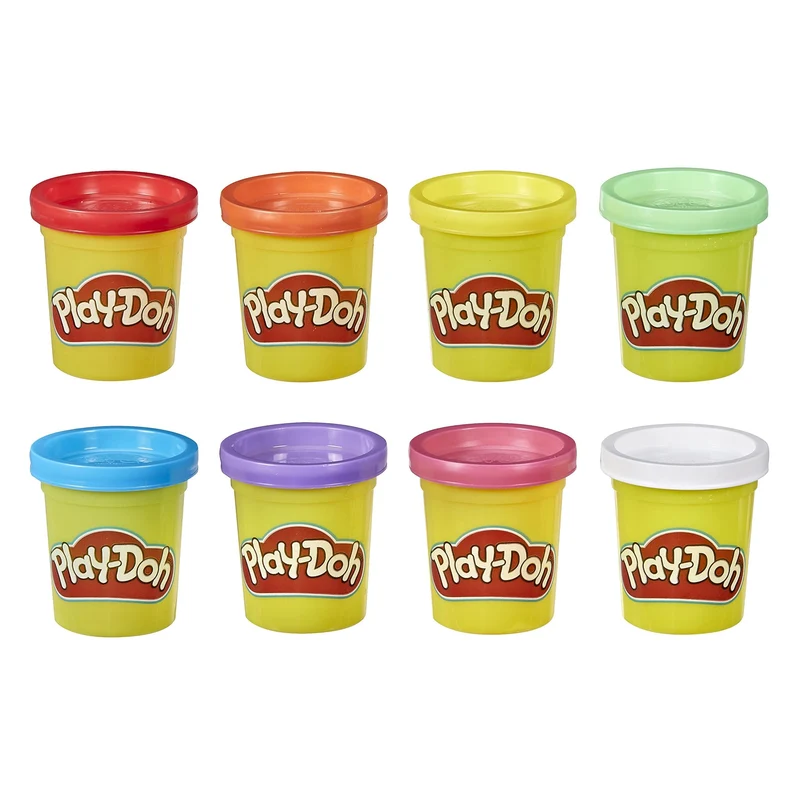 Hasbro Play-Doh Pack Rainbow, Idea Regalo di Halloween per Bambini e Bambine da 2 anni in su, Confezione da 8 Vasetti Arcobaleno Colori Assortiti, Pasta da Gioco Creativo non Tossica