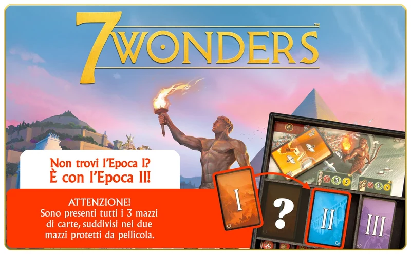 Asmodee: 7 Wonders, Gioco da Tavolo, 3-7 Giocatori, 10+ Anni, Edizione In Italiano