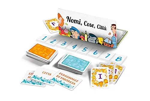 Clementoni - Nomi Cose e Città, Gioco da Tavolo con 29 Carte Categoria, per Bambini dai 7 Anni in Su e Tutta la Famiglia, 2-6 Giocatori, Idea Regalo Made in Italy, Lingua Italiana, 16634