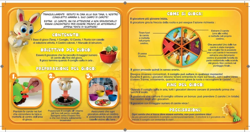 Goliath Acchiappa il Coniglio, Gioco da Tavolo per Bambini e Bambine dai 4 Anni in su, Gioco d'Azione con Coniglio e Carote, Stimola i Riflessi, Gioco per Regalo