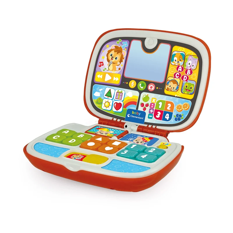 Baby Clementoni - 17677 - Laptop Amici Animali, Gioco Interattivo 9 mesi, Centro Attività e Computer Educativo per Bambini (Versione in Italiano)