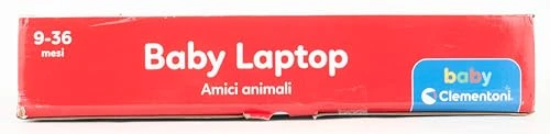 Baby Clementoni - 17677 - Laptop Amici Animali, Gioco Interattivo 9 mesi, Centro Attività e Computer Educativo per Bambini (Versione in Italiano)
