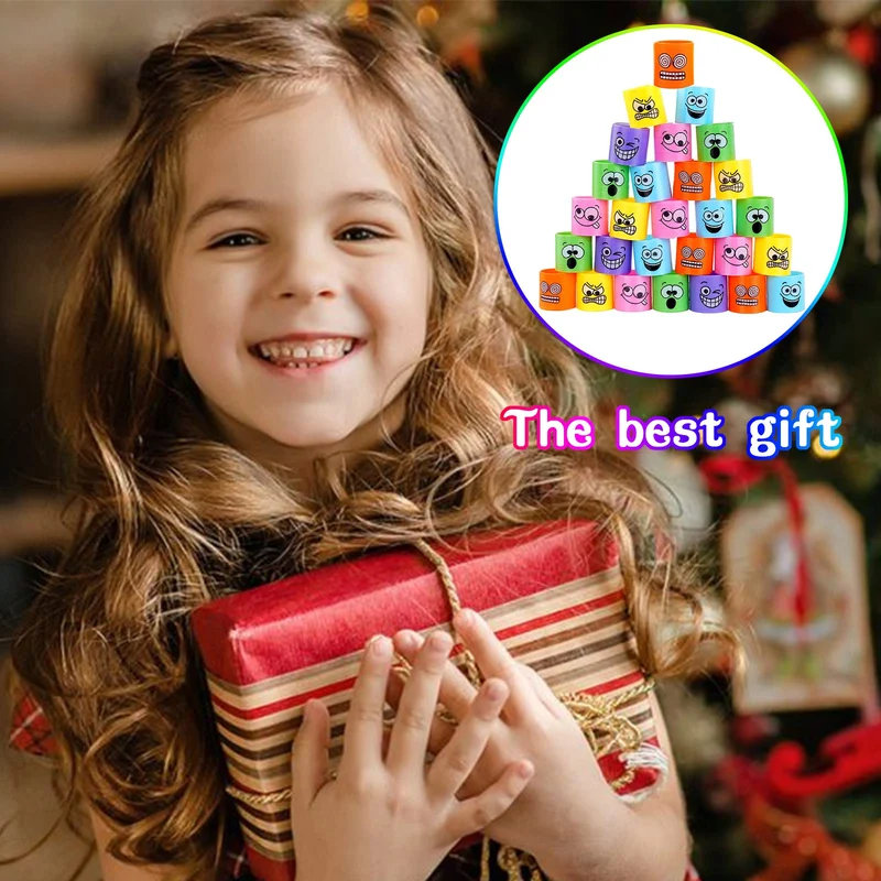 MOOING 36Pezzi Mini Smiley Spring,Molle Giocattolo per Bambini,Mini Molle Magiche,Rainbow Spirali Regalo,Giocattoli a Molla Arcobaleno per Festa Riempitivi Diverti,Verde,6 colori in totale（31*19*3.8）