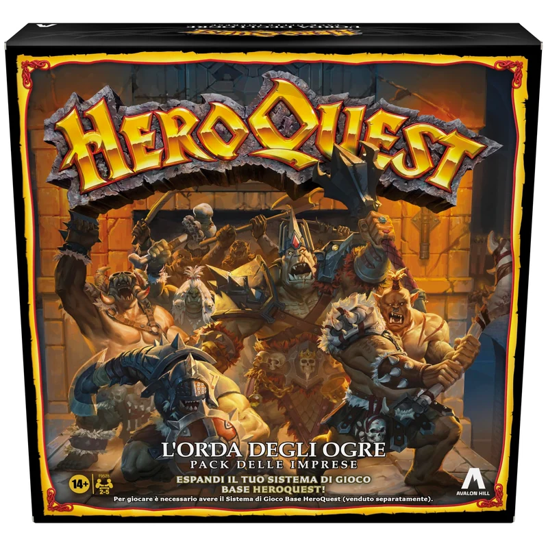 Avalon Hill, HeroQuest, pack delle Imprese L'Orda degli Ogre, gioco per roleplay, per giocare è necessario avere il Sistema di Gioco Base HeroQuest - Versione Italiana