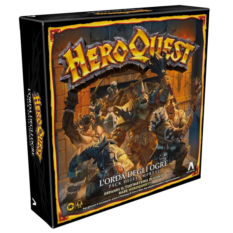 Avalon Hill, HeroQuest, pack delle Imprese L'Orda degli Ogre, gioco per roleplay, per giocare è necessario avere il Sistema di Gioco Base HeroQuest - Versione Italiana