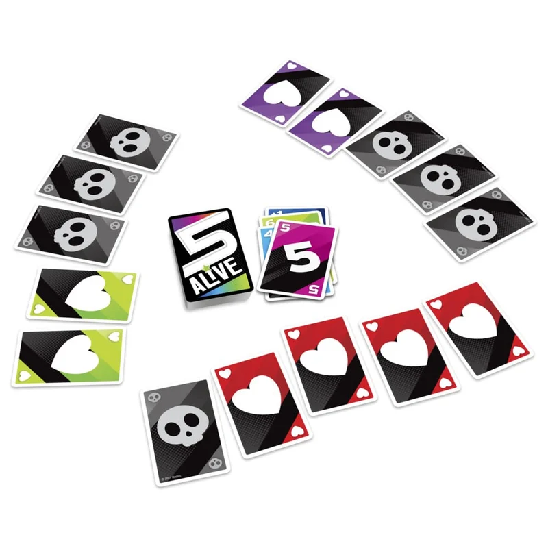 5 Alive, gioco di carte Hasbro Gaming dal ritmo incalzante per bambini e famiglie, giochi per tutta la famiglia, giochi di carte veloci da 2 a 6 giocatori