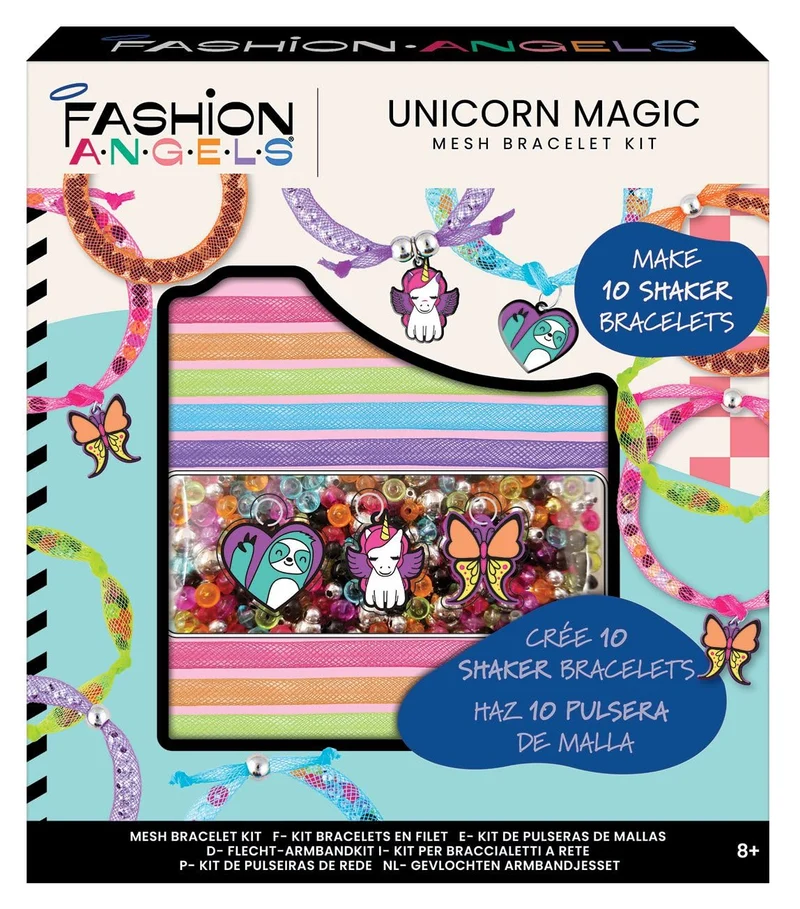 CRAYOLA Fashion Angels - Set Crea i Tuoi Braccialetti Unicorn Magic, attività Creativa e Regalo per Bambine, da 8 Anni
