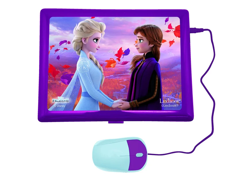 Lexibook Disney Frozen 2 Computer Portatile Educativo Bilingue Italiano/Inglese 124 attività Matematica Logica Musica Orologio JC598FZi5 3+anni