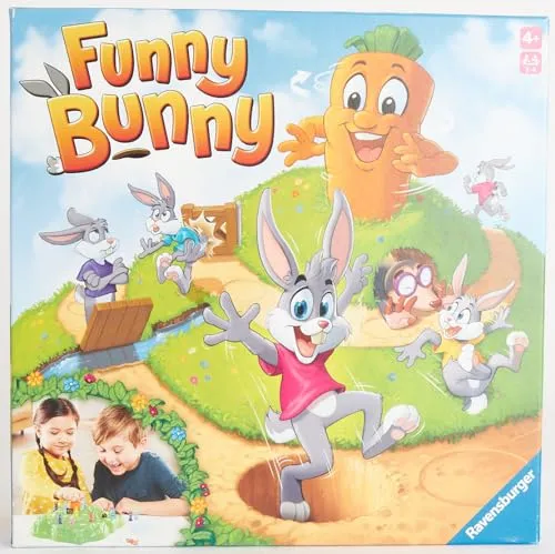 Ravensburger - Funny Bunny, Gioco da Tavolo, 2-4 Giocatori, Idea Regalo per Bambini e Bambine 4+ Anni, Edizione in Italiano