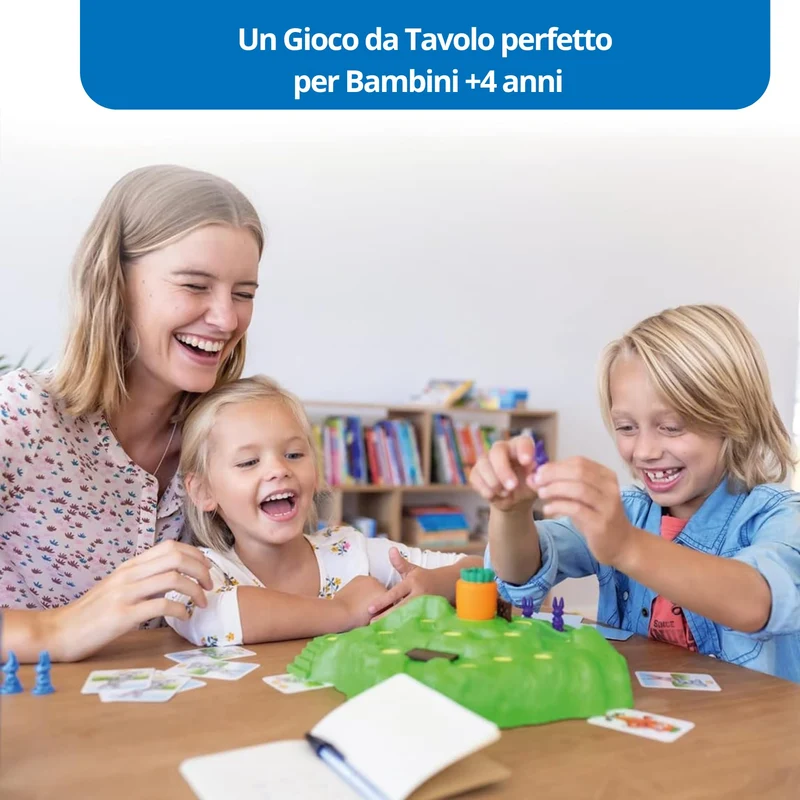 Ravensburger - Funny Bunny, Gioco da Tavolo, 2-4 Giocatori, Idea Regalo per Bambini e Bambine 4+ Anni, Edizione in Italiano
