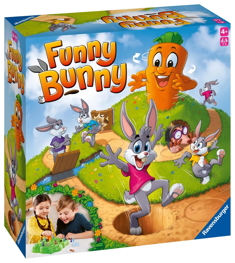 Ravensburger - Funny Bunny, Gioco da Tavolo, 2-4 Giocatori, Idea Regalo per Bambini e Bambine 4+ Anni, Edizione in Italiano