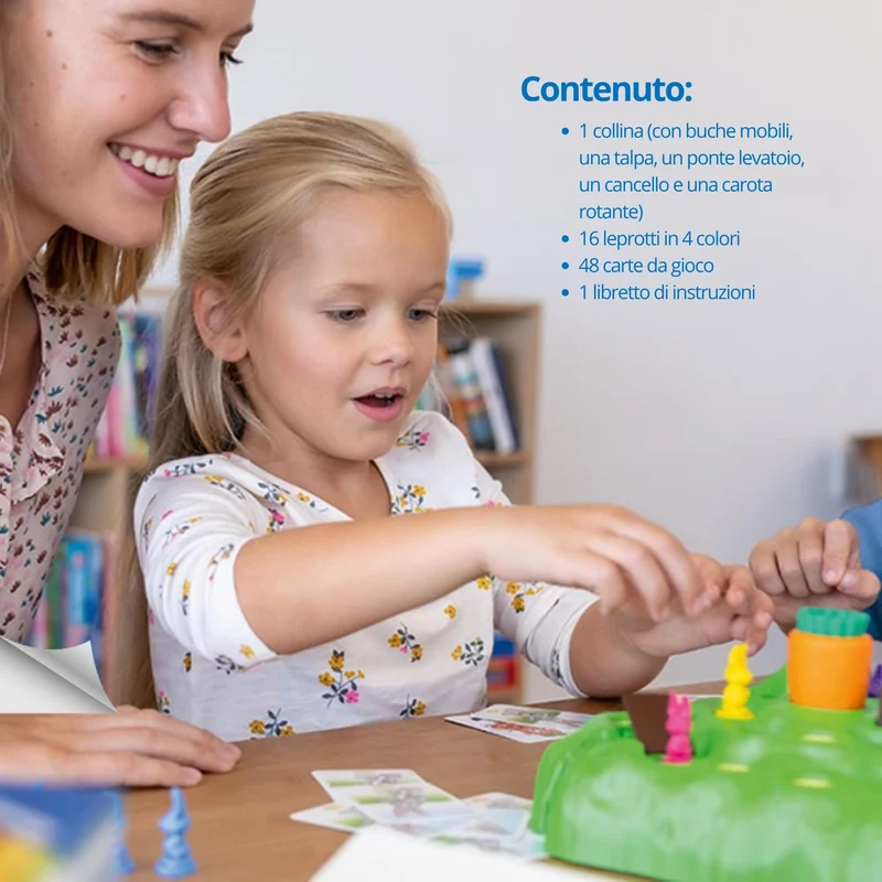 Ravensburger - Funny Bunny, Gioco da Tavolo, 2-4 Giocatori, Idea Regalo per Bambini e Bambine 4+ Anni, Edizione in Italiano