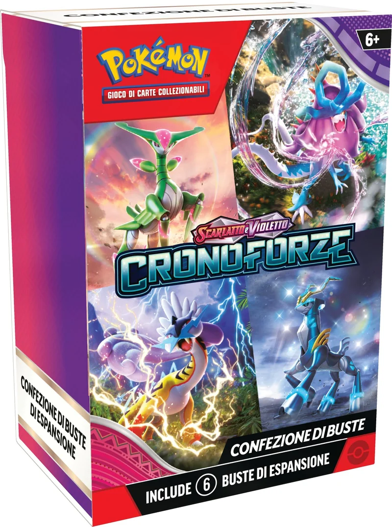 Pokémon Confezione di buste dell’espansione Scarlatto e Violetto - Cronoforze del GCC (buste di espansione), edizione in italiano, Amazon Exclusive