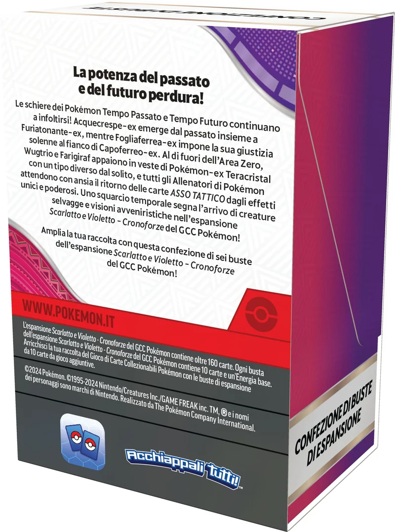Pokémon Confezione di buste dell’espansione Scarlatto e Violetto - Cronoforze del GCC (buste di espansione), edizione in italiano, Amazon Exclusive