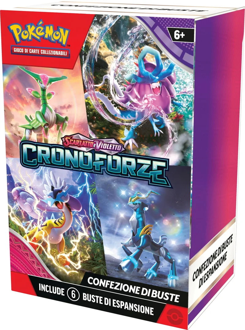 Pokémon Confezione di buste dell’espansione Scarlatto e Violetto - Cronoforze del GCC (buste di espansione), edizione in italiano, Amazon Exclusive