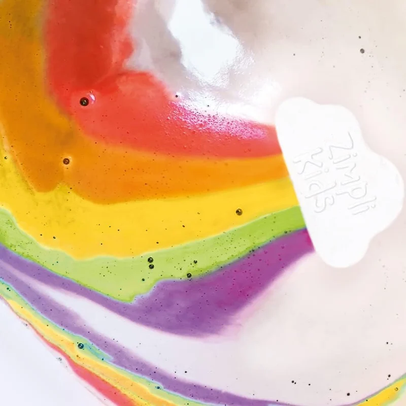 Zimpli Kids- Bomba da Bagno Grande Nuvola Arcobaleno, Multicolore ad Effetto Speciale, Regalo in Scatola Ragazze, Colore Bombe frizzanti, Compleanno per Bambini, 6361