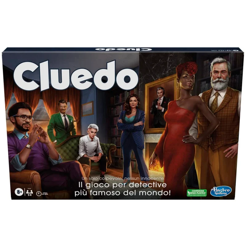 Cluedo Classico Refresh (Gioco in Scatola, Hasbro Gaming), Regali di Halloween per Bambini e Bambine da 8 Anni, Cluedo Rivisitato per 2-6 Giocatori, Giochi del Mistero e Investigativi per la Famiglia