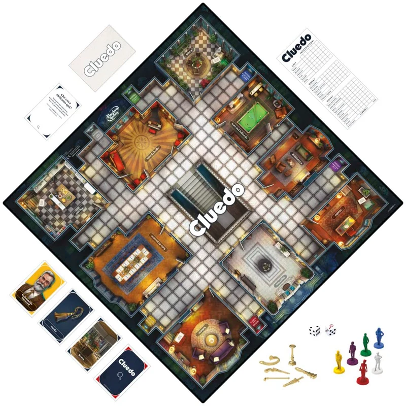 Cluedo Classico Refresh (Gioco in Scatola, Hasbro Gaming), Regali di Halloween per Bambini e Bambine da 8 Anni, Cluedo Rivisitato per 2-6 Giocatori, Giochi del Mistero e Investigativi per la Famiglia