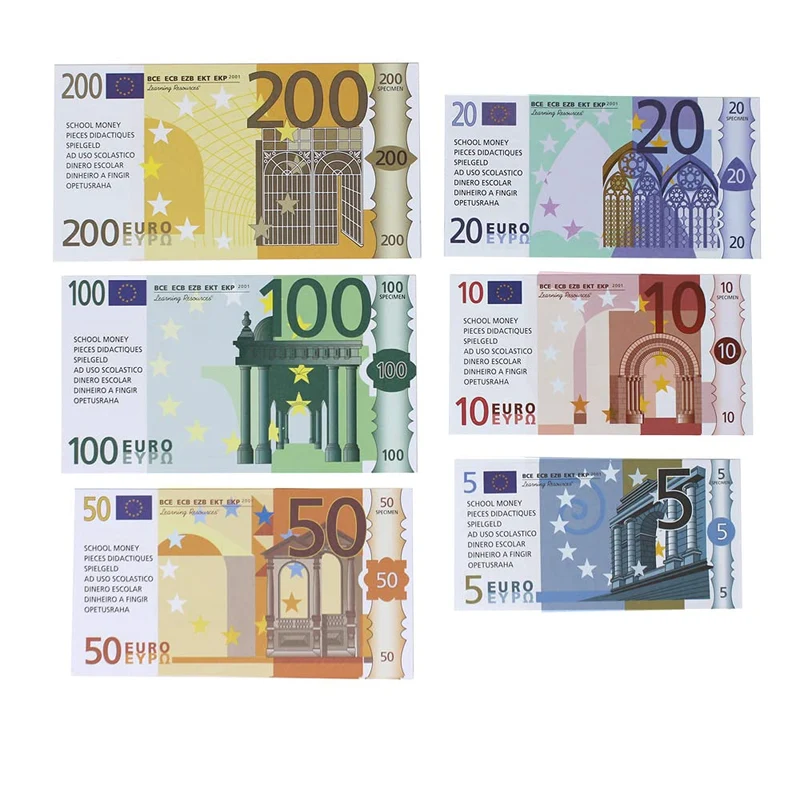 Learning Resources Euro Learning Pack Di Risorse Per L'Apprendimento, Set Di 60 Banconote
