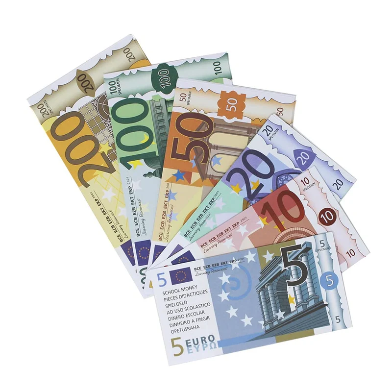 Learning Resources Euro Learning Pack Di Risorse Per L'Apprendimento, Set Di 60 Banconote
