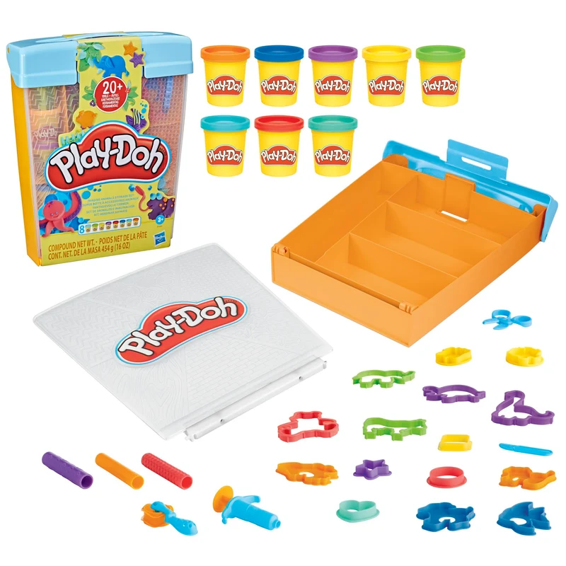 Play-Doh Set Contenitore Animali immaginari, Giocattoli per Bambini e Bambine