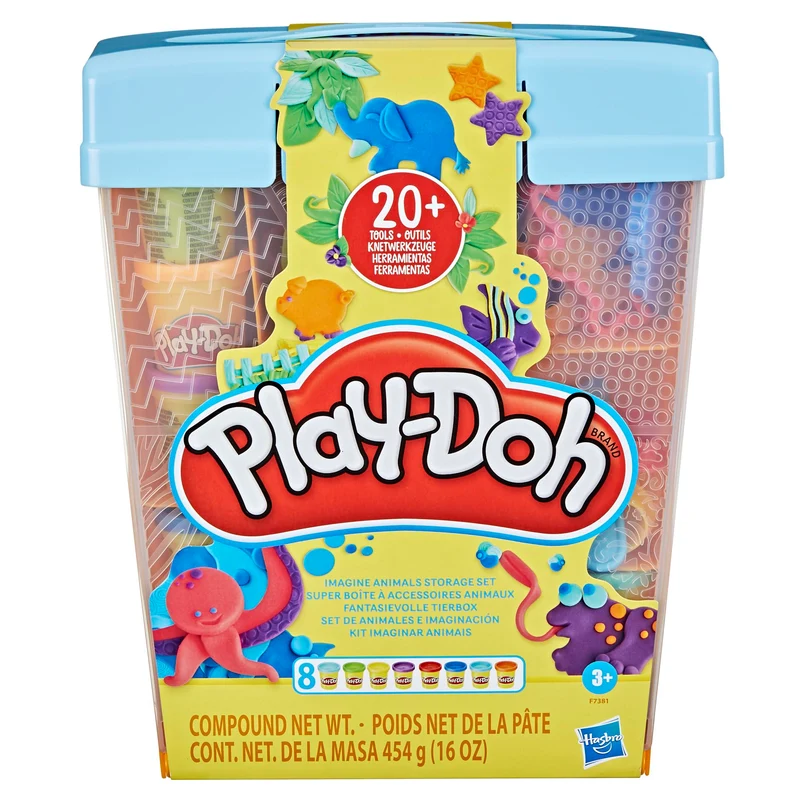 Play-Doh Set Contenitore Animali immaginari, Giocattoli per Bambini e Bambine