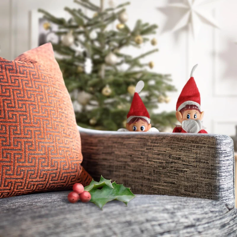 Toyland® Elves Behavin Badly - Set di 2-12 pollici Elfo Ragazza e Elfo Ragazzo Peluche con Gambe Lunghe, Corpo Morbido e Testa in Vinile - Novità Giocattoli Natalizi
