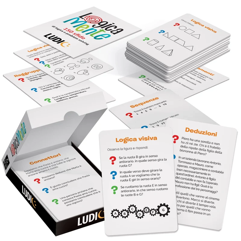 Ludic Logicamente 150 Sfide Di Logica E Problem Solving It54112 Gioco Di Società Formato Viaggio Per 1+Giocatori