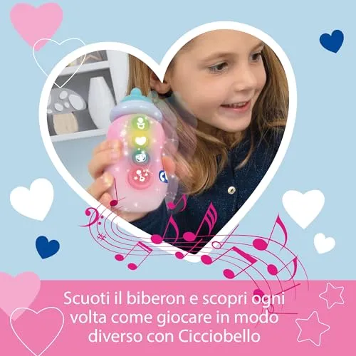 Cicciobello Baby Monitor, Bambola Interattiva con Corpo Morbido da 30 cm, Giochi Bambini 2 anni, Accessori Inclusi e Funzioni Guidate dal Monitor Biberon