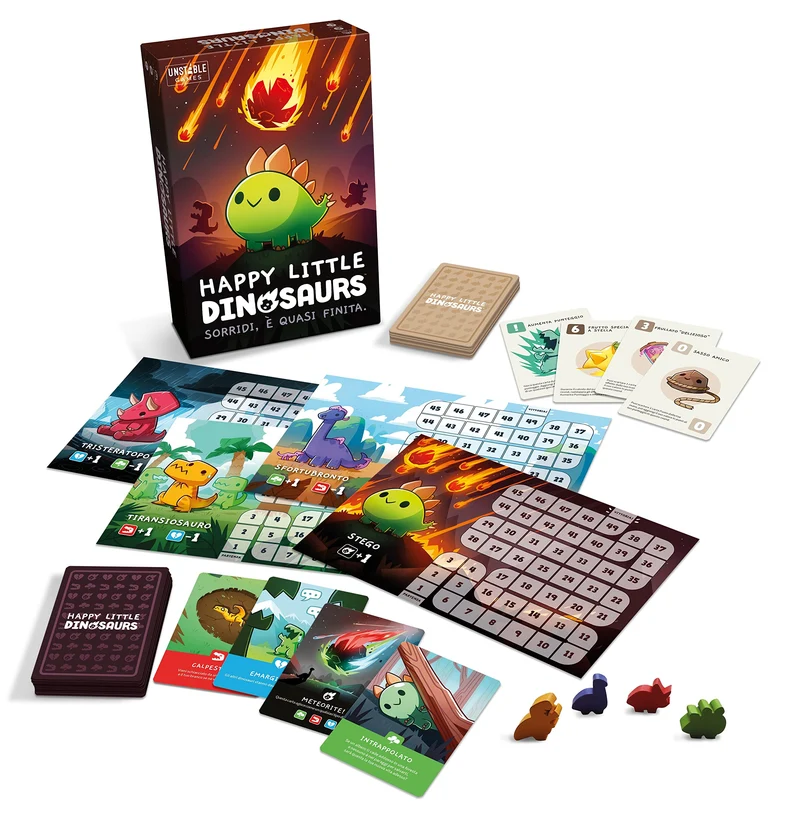 Asmodee - Happy Little Dinosaurs, Gioco da Tavolo, 2-4 Giocatori, 8+ Anni, Edizione In Italiano